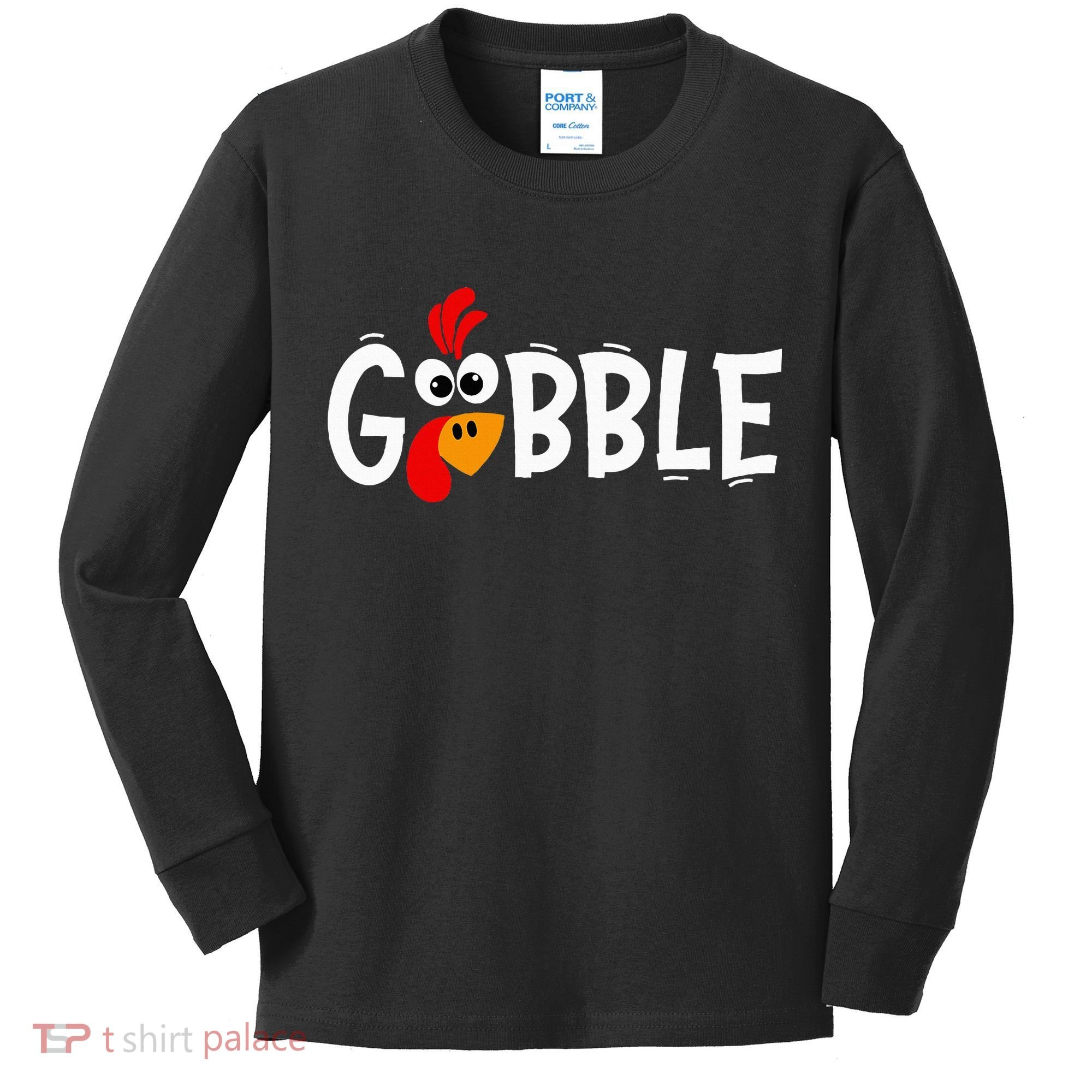 Turkey Trot Hilarious Thanksgiving Gathering Kids Long Sleeve Shirt