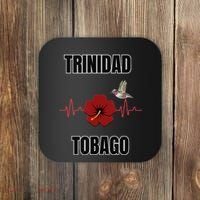Trinidad Tobago Heartbeat Hibiscus Coaster thumb 0