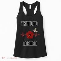 Trinidad Tobago Heartbeat Hibiscus Women's Tank Top thumb 0