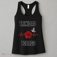 Trinidad Tobago Heartbeat Hibiscus Women's Tank Top thumb 3