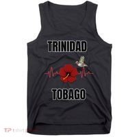 Trinidad Tobago Heartbeat Hibiscus Tank Top thumb 0