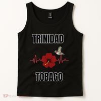 Trinidad Tobago Heartbeat Hibiscus Tank Top thumb 2