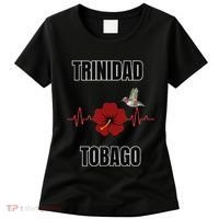 Trinidad Tobago Heartbeat Hibiscus Women's T-Shirt thumb 0
