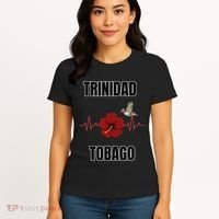 Trinidad Tobago Heartbeat Hibiscus Women's T-Shirt thumb 4