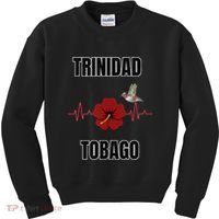 Trinidad Tobago Heartbeat Hibiscus Kids Sweatshirt thumb 0