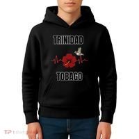 Trinidad Tobago Heartbeat Hibiscus Kids Hoodie thumb 4
