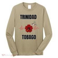 Trinidad Tobago Heartbeat Hibiscus Long Sleeve Shirt thumb 0