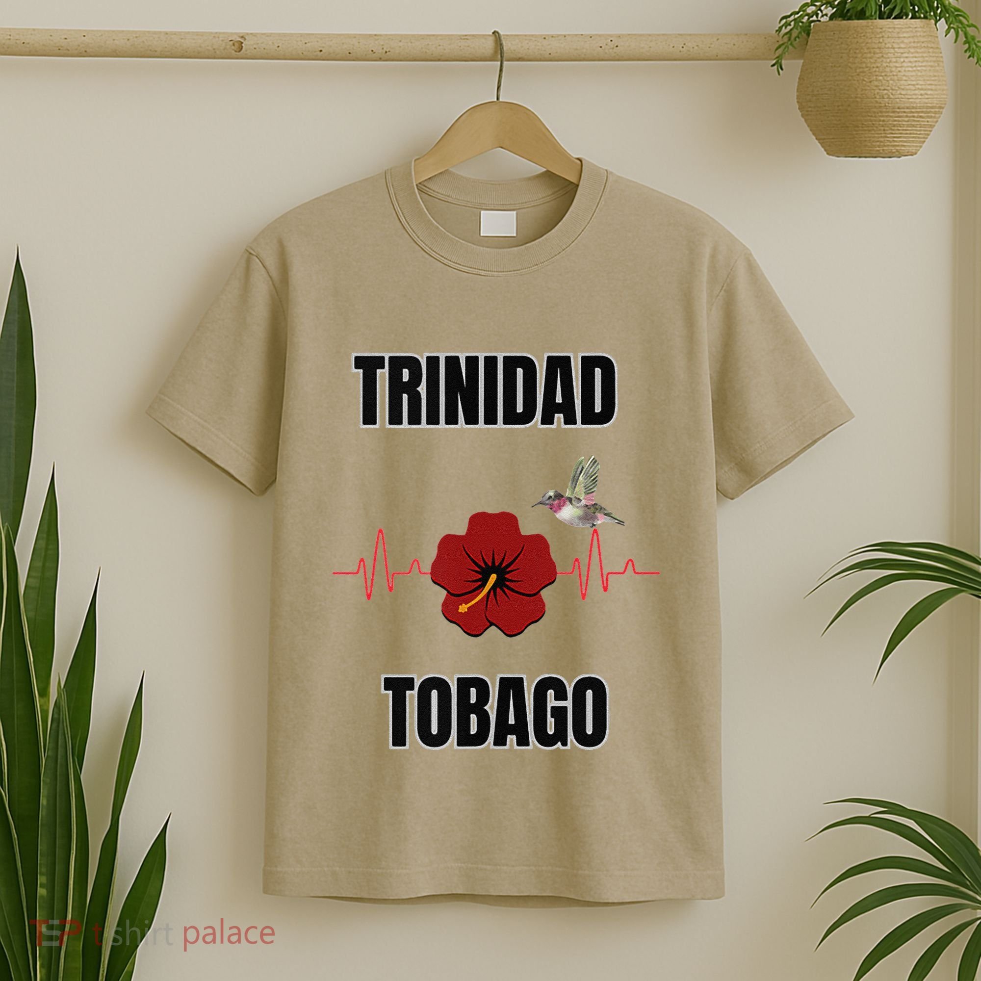 Trinidad Tobago Heartbeat Hibiscus T-Shirt