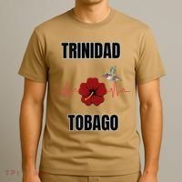 Trinidad Tobago Heartbeat Hibiscus T-Shirt thumb 3