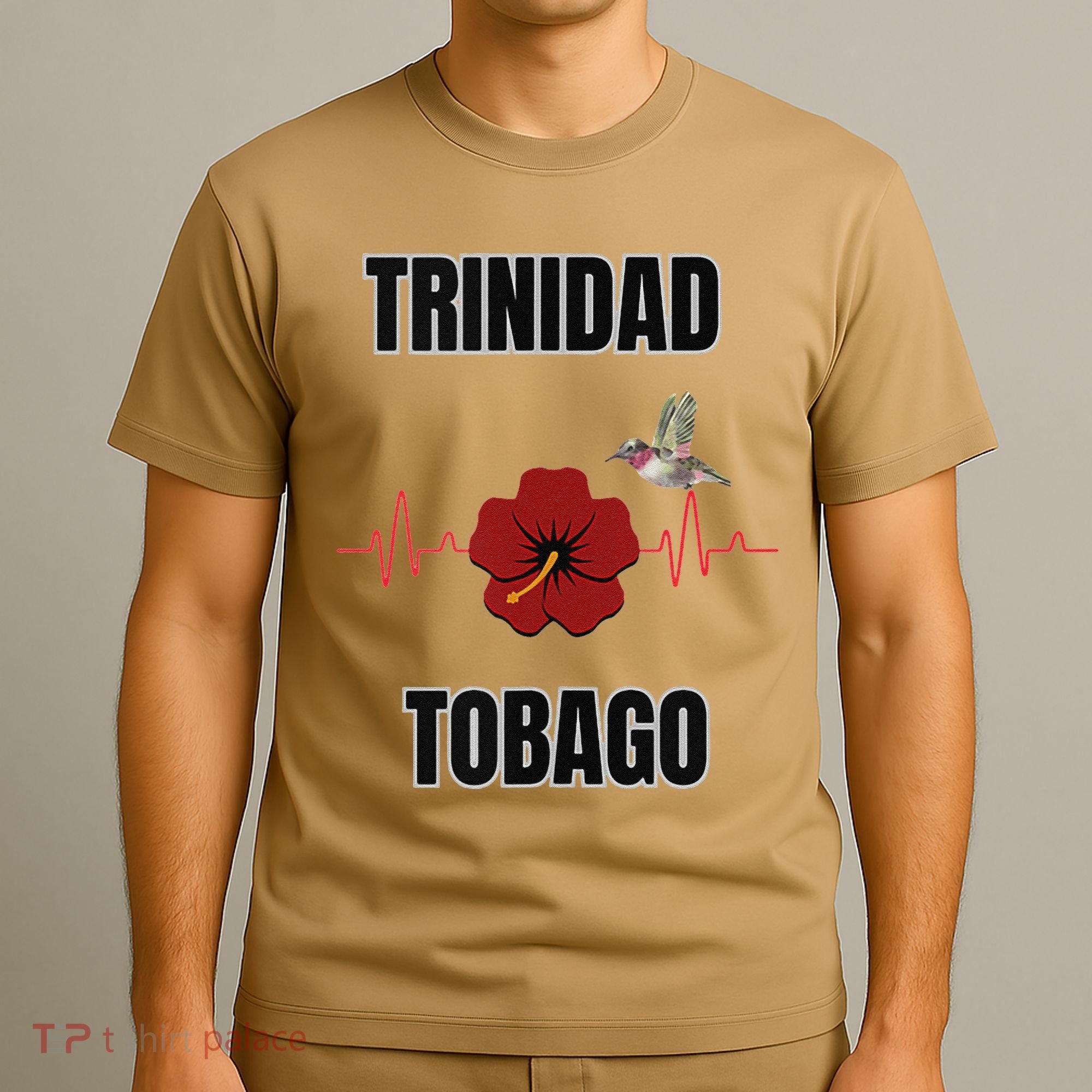 Trinidad Tobago Heartbeat Hibiscus T-Shirt