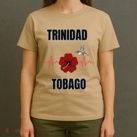 Trinidad Tobago Heartbeat Hibiscus T-Shirt thumb 4
