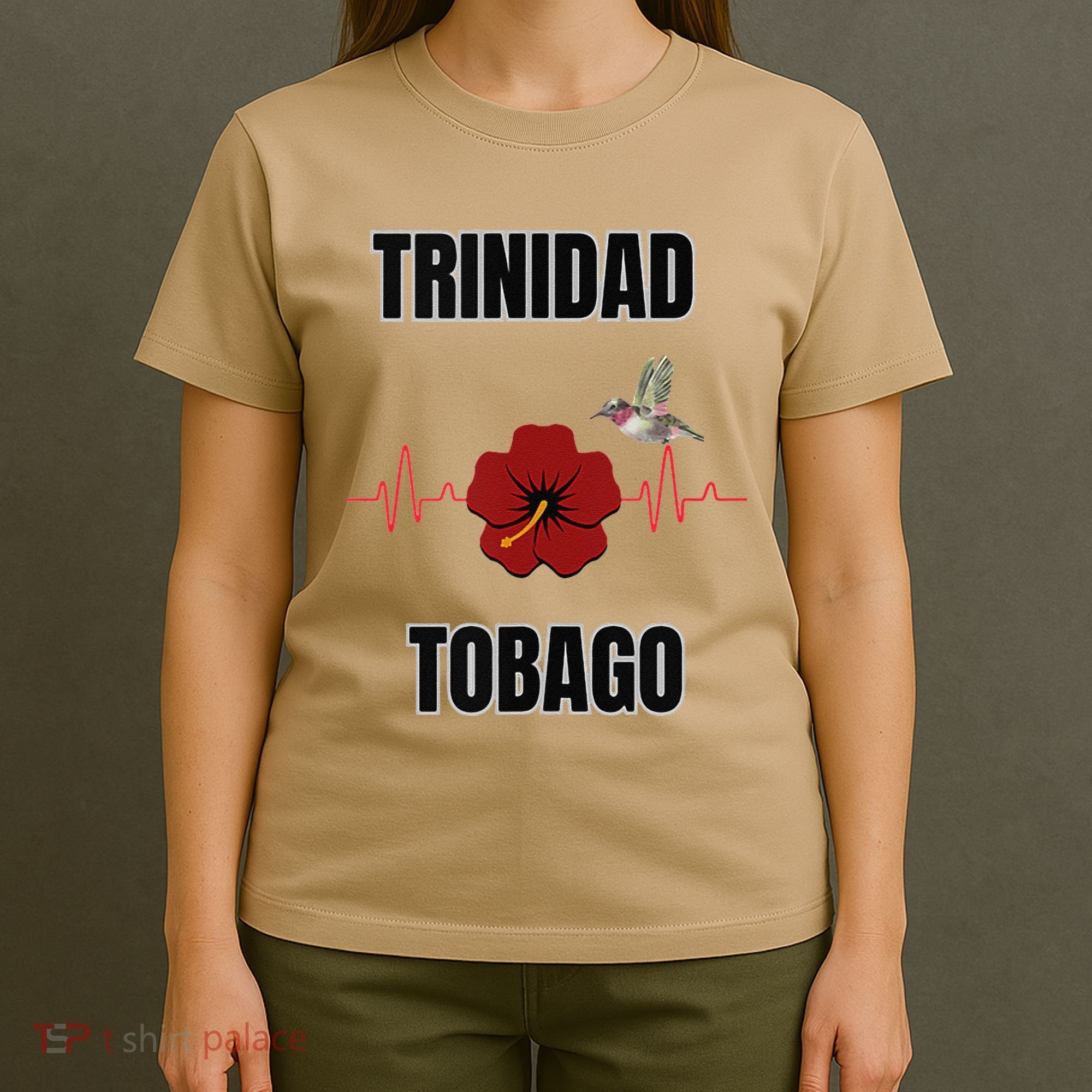 Trinidad Tobago Heartbeat Hibiscus T-Shirt