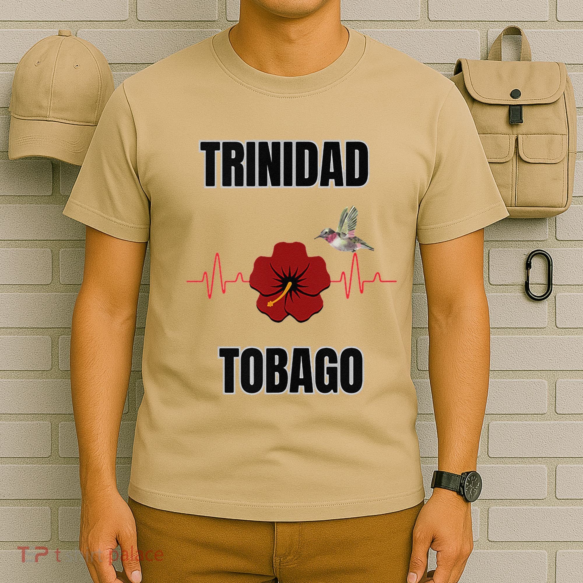 Trinidad Tobago Heartbeat Hibiscus T-Shirt