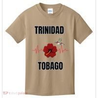 Trinidad Tobago Heartbeat Hibiscus Kids T-Shirt thumb 0