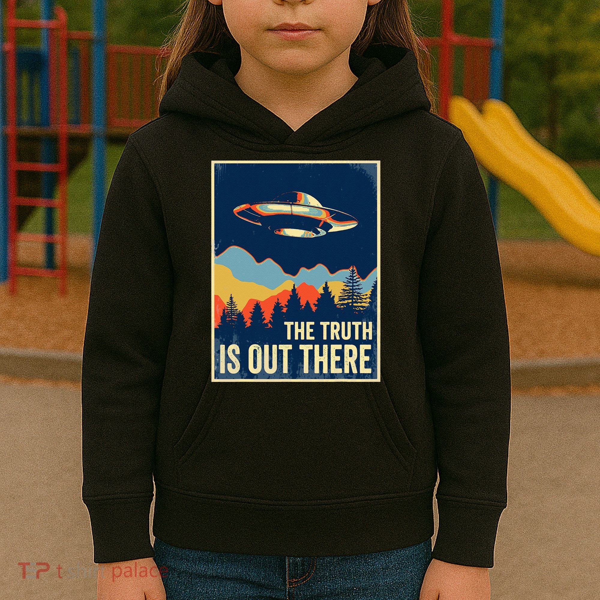 The Truth Is Out There Area 51 Alien UFO Kids Hoodie