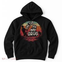 The Tug Is My Drug Funny Fishing Hoodie thumb 0