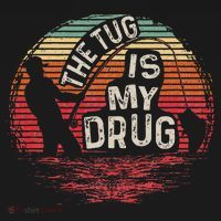 The Tug Is My Drug Funny Fishing Sweatshirt thumb 3