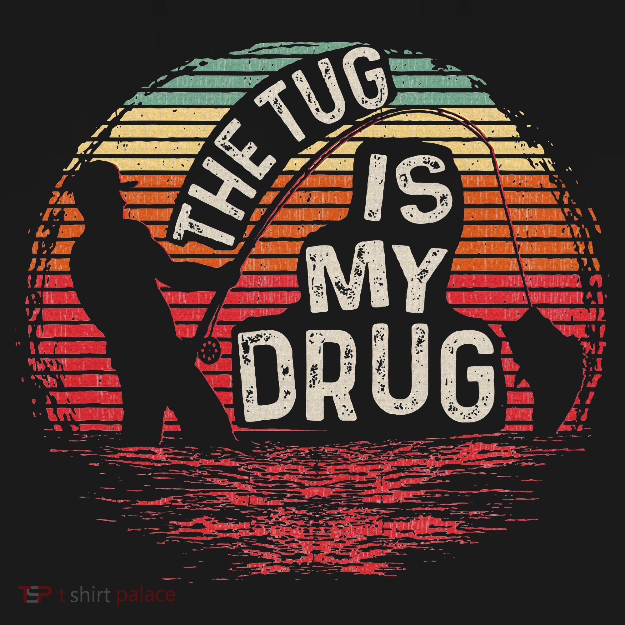 The Tug Is My Drug Funny Fishing Women's Hoodie