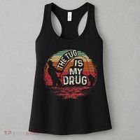 The Tug Is My Drug Funny Fishing Women's Tank Top thumb 3