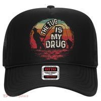 The Tug Is My Drug Funny Fishing Hat thumb 0