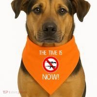 The Time Is Now! Ban Assault Weapons Anti AR 15 USA-Made Doggie Bandana thumb 1