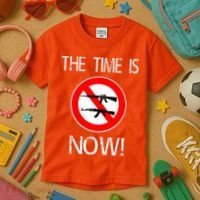 The Time Is Now! Ban Assault Weapons Anti AR 15 Kids T-Shirt thumb 3