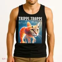 Trippi Troppi - Italian Brainrot Meme Funny Tank Top thumb 3