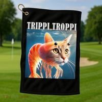 Trippi Troppi - Italian Brainrot Meme Funny Golf Towel thumb 1