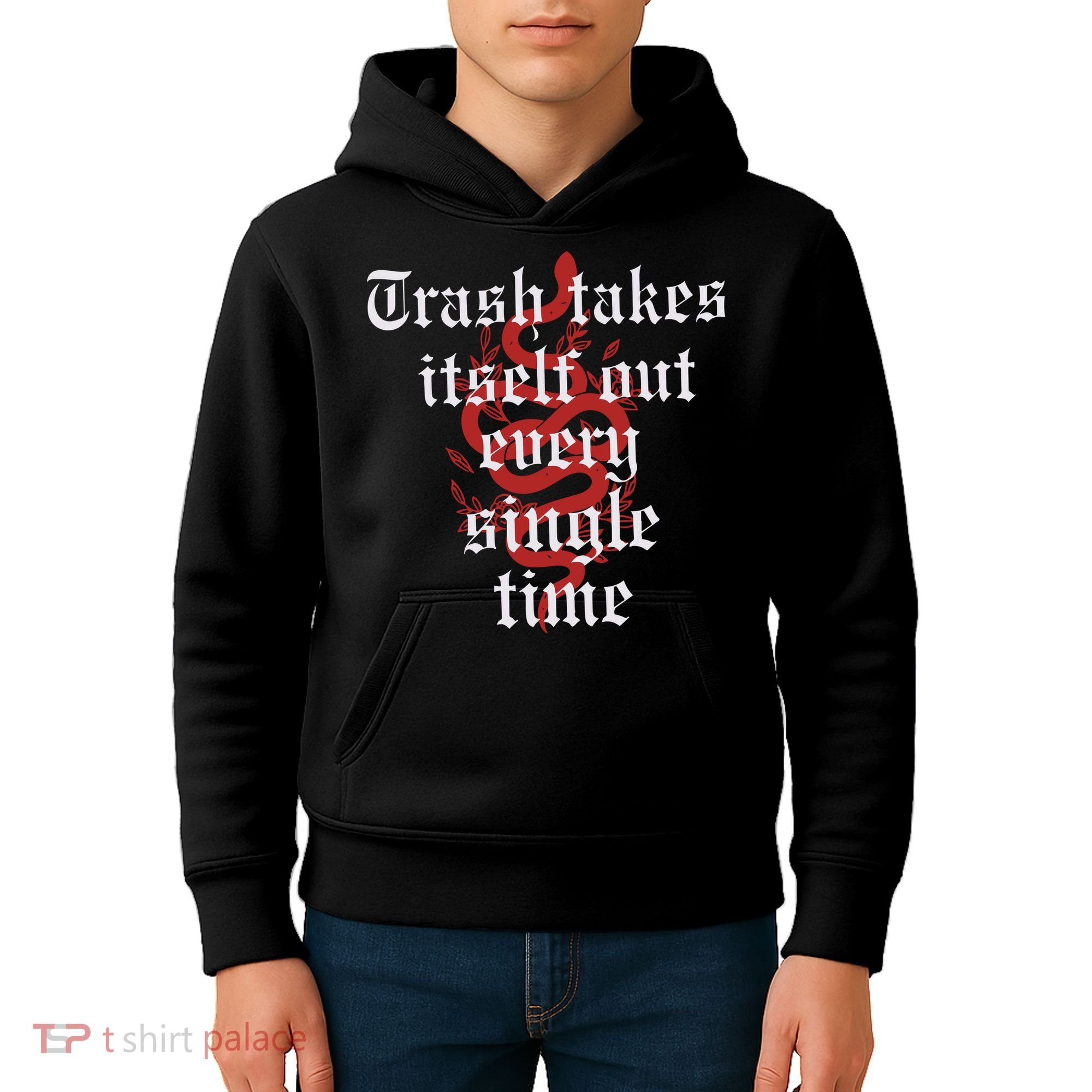 Trash Takes Itself Out Every Single Time Taylor Kids Hoodie