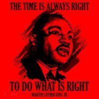 The Time Is Always Right To Do What Is Right Martin Luther King Quote Santa Hat thumb 1