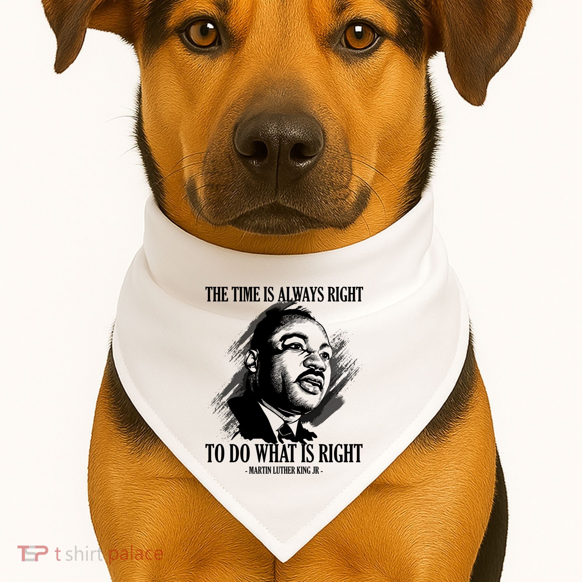 The Time Is Always Right To Do What Is Right Martin Luther King Quote USA-Made Doggie Bandana