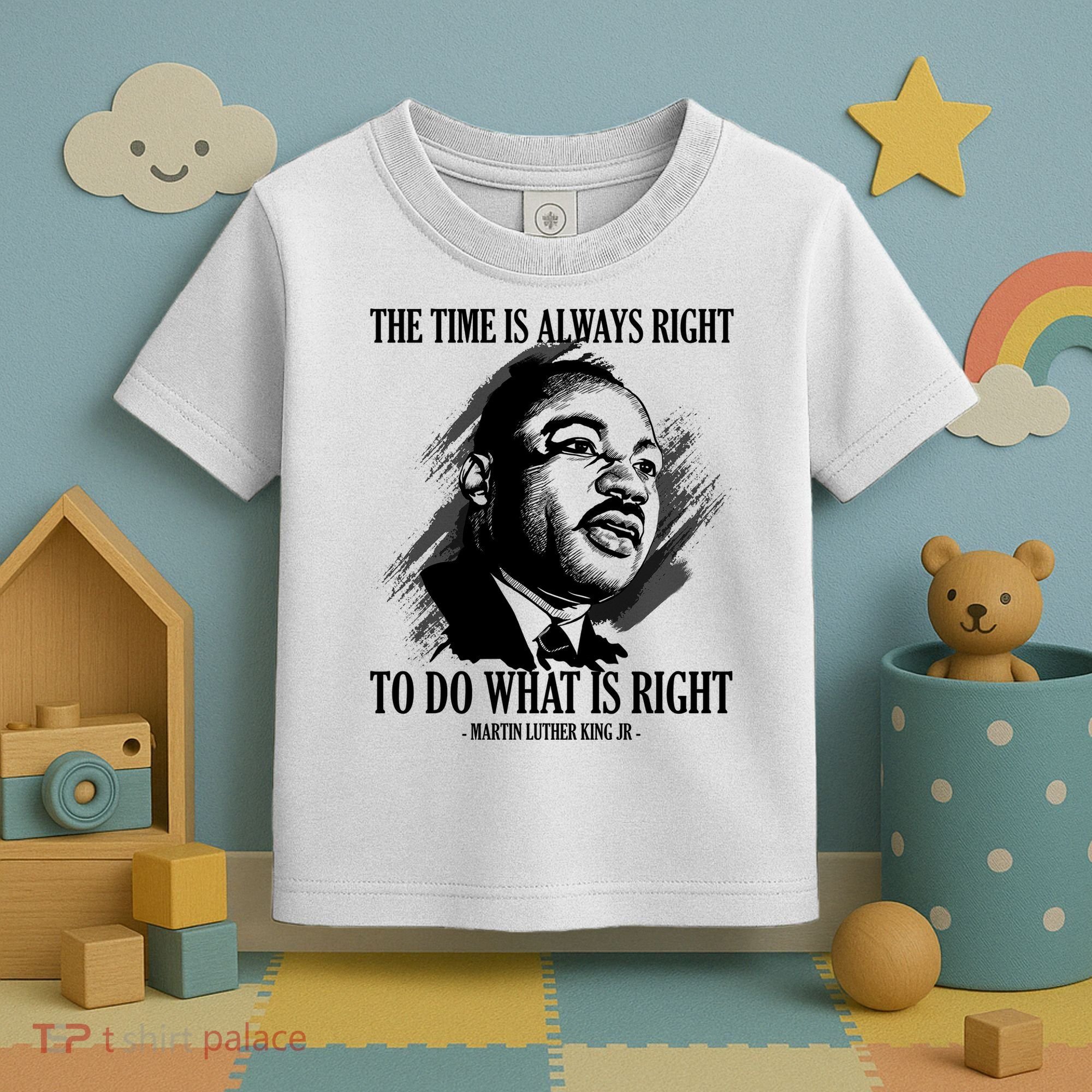 The Time Is Always Right To Do What Is Right Martin Luther King Quote Toddler T-Shirt