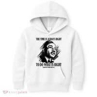 The Time Is Always Right To Do What Is Right Martin Luther King Quote Kids Hoodie thumb 0