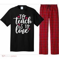 To Teach Is To Love Teacher Appreciation & Valentines Day Pajama Set thumb 0