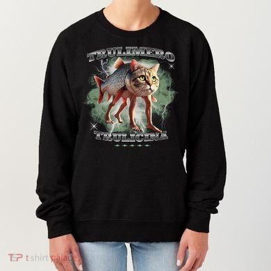Trulimero Truli Italian Brainrot Meme Cats Head On A Fish Women's Sweatshirt