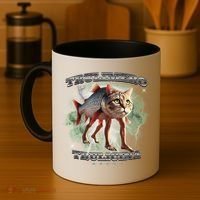 Trulimero Truli Italian Brainrot Meme Cats Head On A Fish Coffee Mug thumb 4
