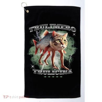 Trulimero Truli Italian Brainrot Meme Cats Head On A Fish Golf Towel