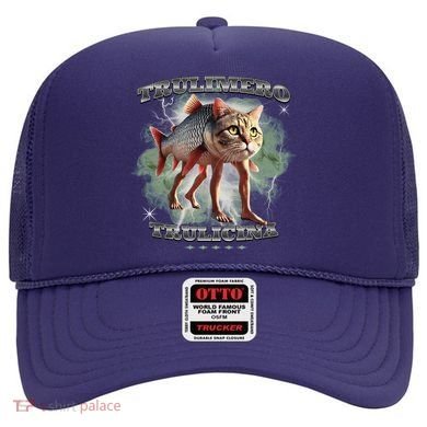 Trulimero Truli Italian Brainrot Meme Cats Head On A Fish Hat