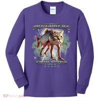 Trulimero Truli Italian Brainrot Meme Cats Head On A Fish Kids Long Sleeve Shirt thumb 0