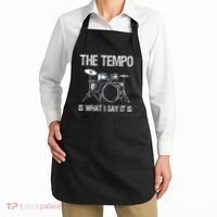 The Tempo Is What I Say It Is Gift Funny Drummer Apron thumb 2