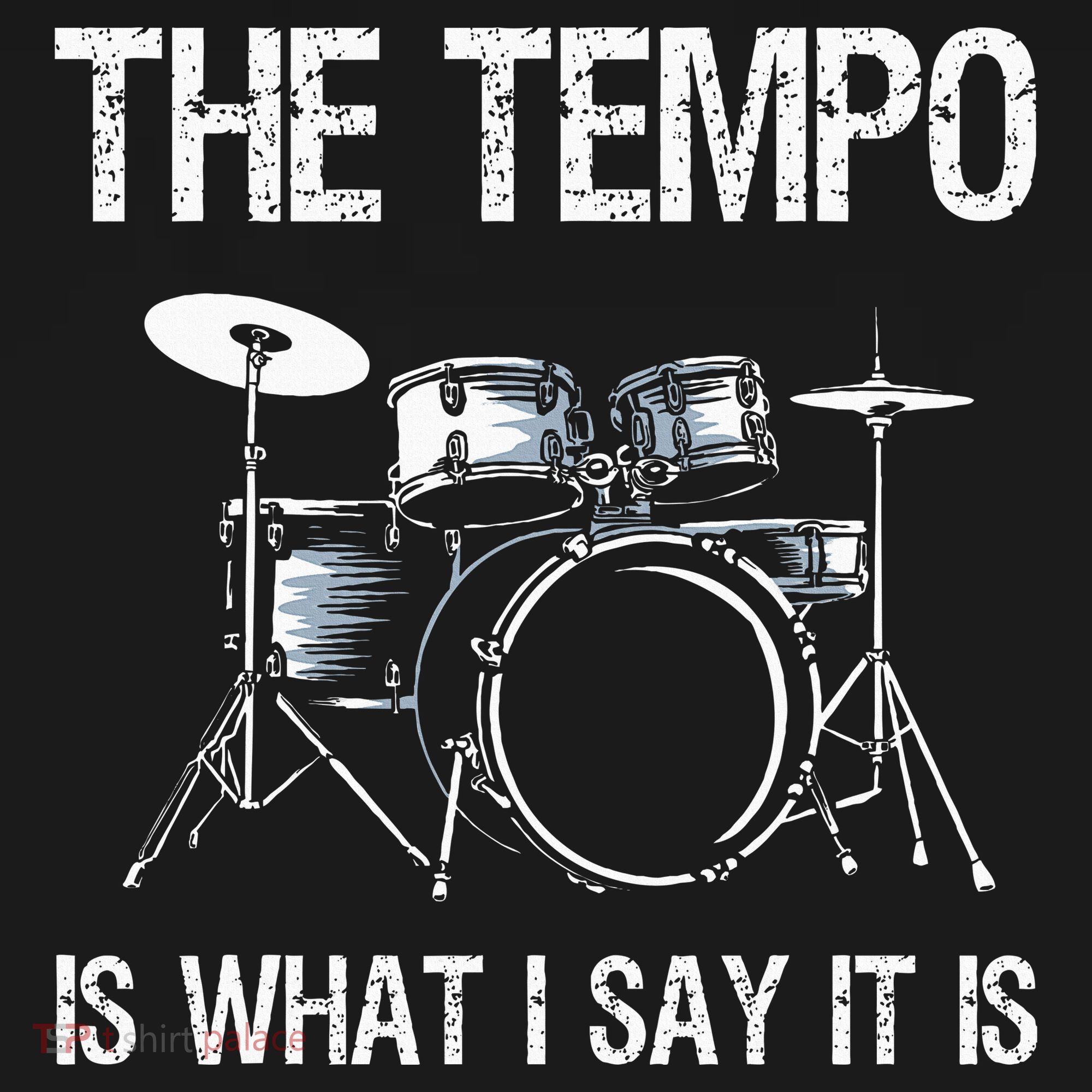 The Tempo Is What I Say It Is Gift Funny Drummer Apron