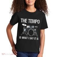 The Tempo Is What I Say It Is Gift Funny Drummer Kids T-Shirt thumb 2