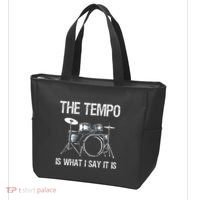 The Tempo Is What I Say It Is Gift Funny Drummer Tote Bag thumb 3