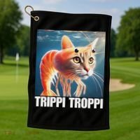 Trippi Troppi Italian Brainrot Meme Golf Towel thumb 1