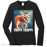 Trippi Troppi Italian Brainrot Meme Women's Long Sleeve Shirt thumb 0