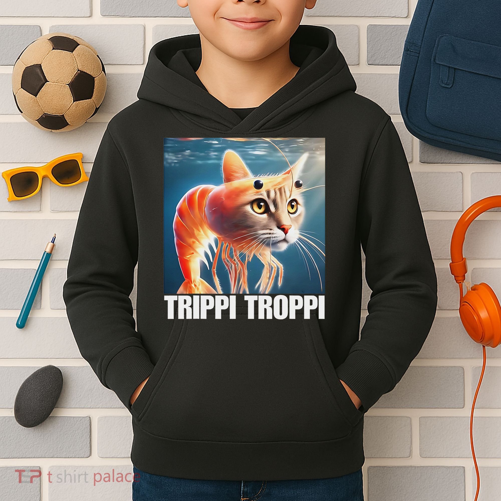 Trippi Troppi Italian Brainrot Meme Kids Hoodie