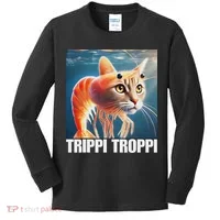 Trippi Troppi Italian Brainrot Meme Kids Long Sleeve Shirt thumb 0