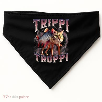 Trippi Troppi - Italian Brainrot Meme Cat USA-Made Doggie Bandana