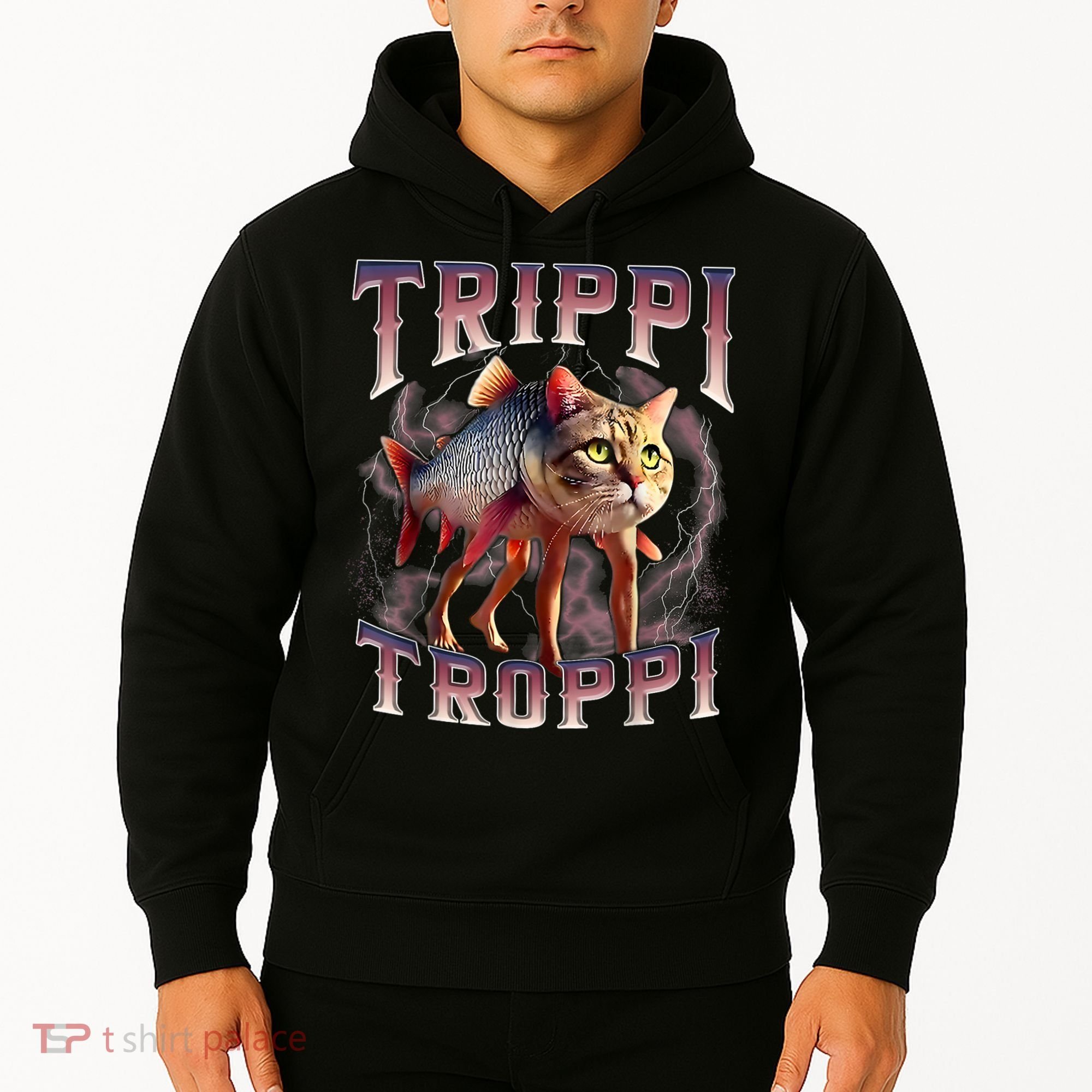  Trippi Troppi - Italian Brainrot Meme Cat Hoodie