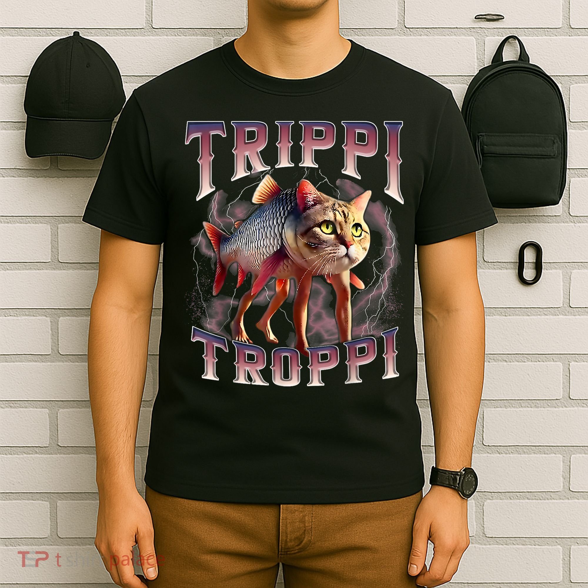  Trippi Troppi - Italian Brainrot Meme Cat T-Shirt